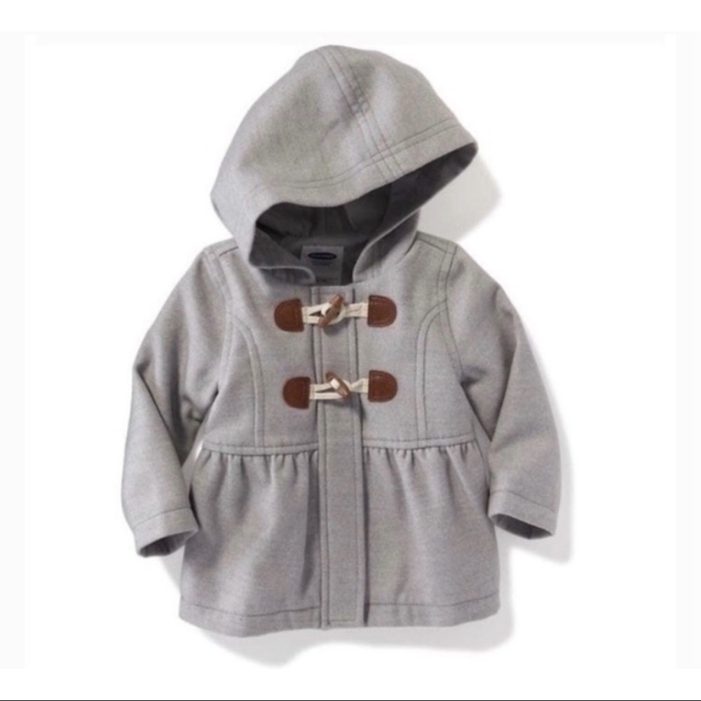 Old Navy Baby Girl Hooded Toggled Cat SZ 0-3 M